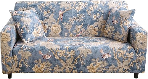 Celevingne Funda Elástica para Sofá Estampada Funda para Sofá Protector de Sofá para Sofá de 4 Plazas Funda Elástica para Sofá con 1 Funda de
