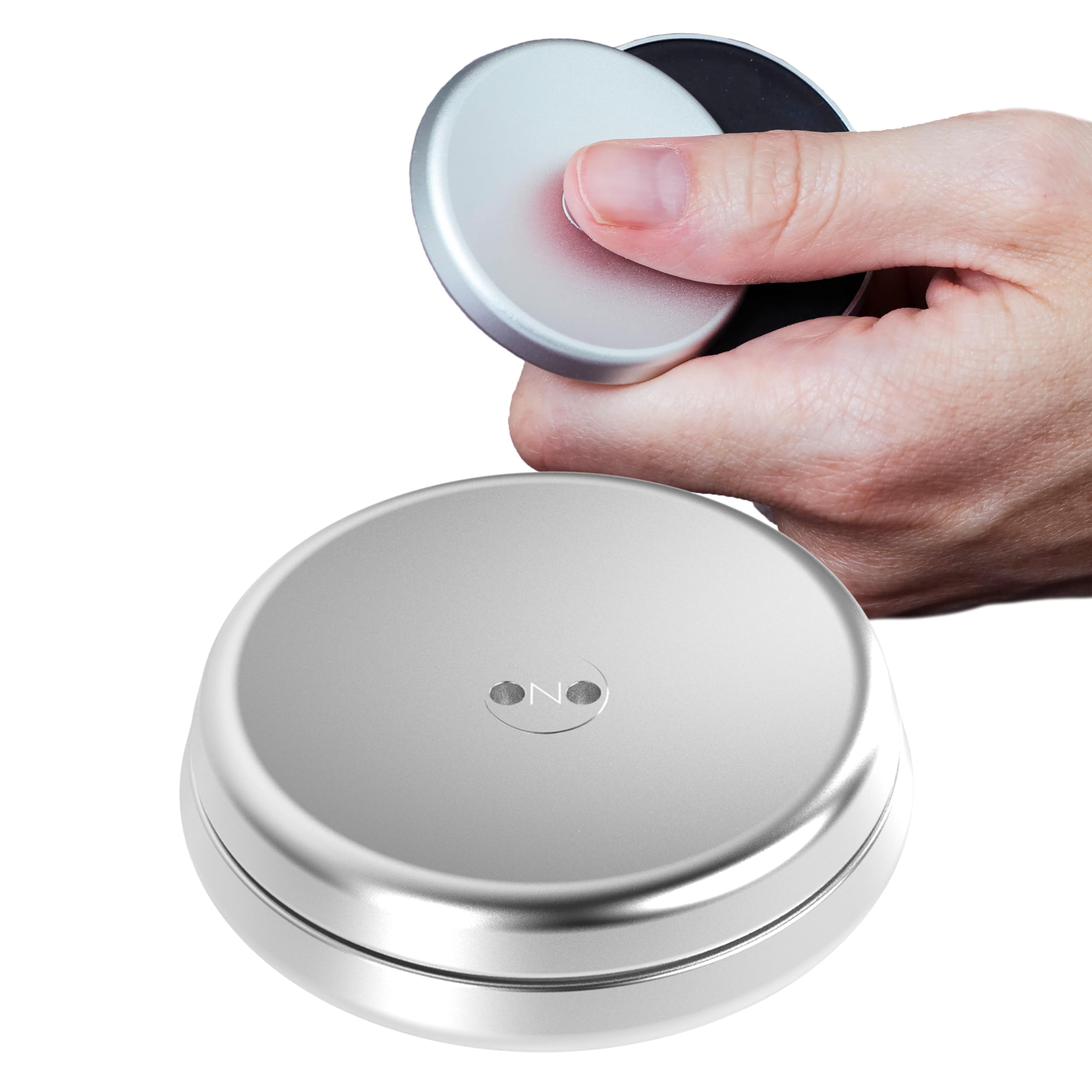 ONO Slider - Portable Toy for Adults | Helps Relieve Stress, Anxiety, Tension | Promotes Focus & Clarity | Compact & Portable Design (Grey - Aluminum)