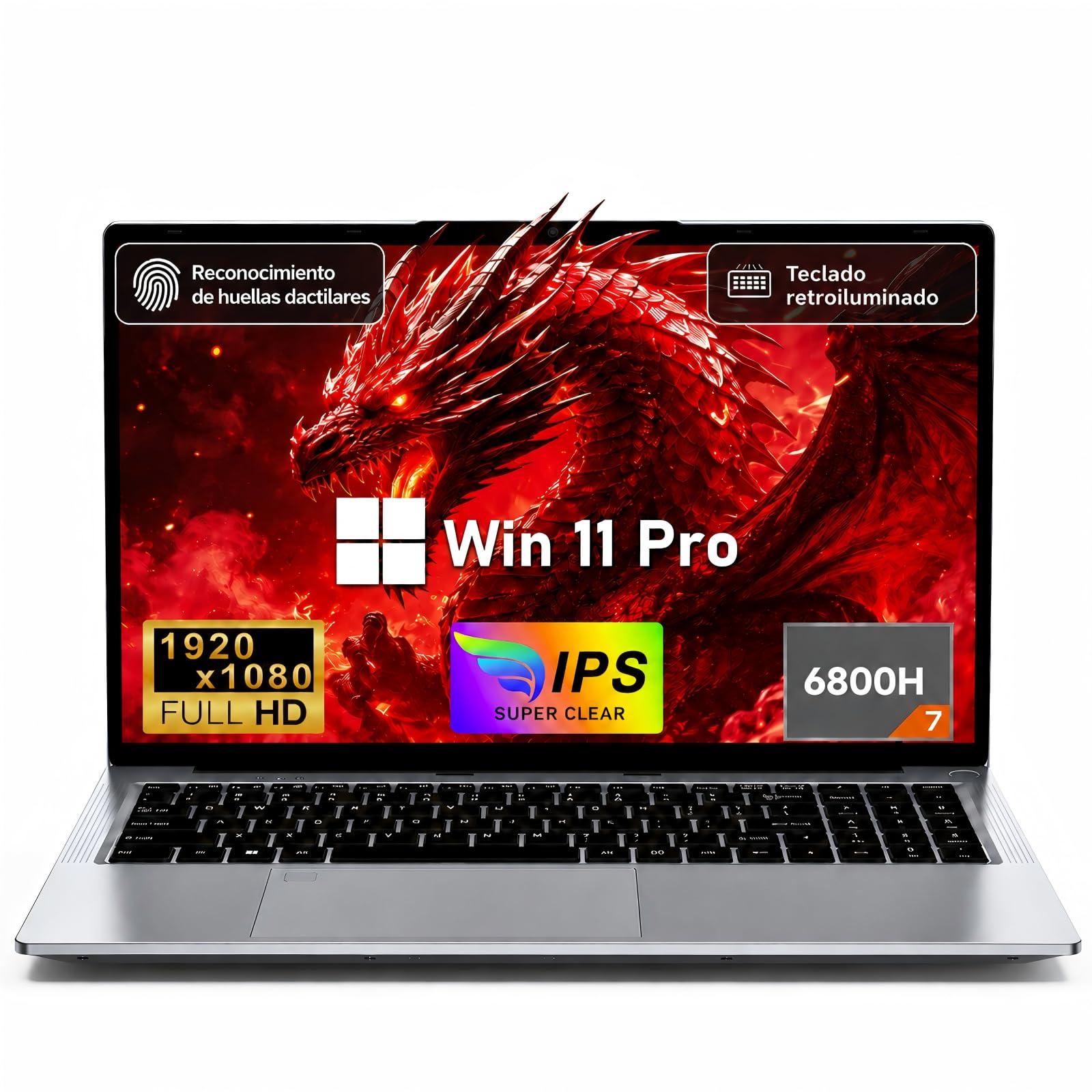 Portátil Gaming Laptop 15,6″, R7 6800H, 32GB RAM, 1TB SSD, Win 11