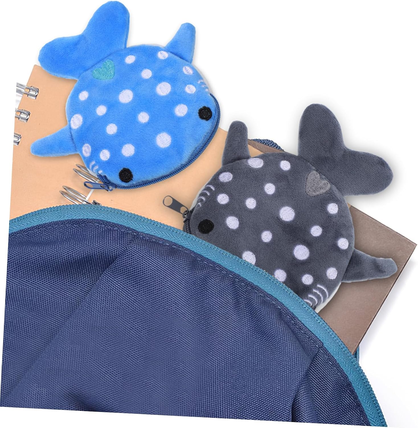 Holibanna Cute Mini Coin Purse Keychain Shark Small Wallet Zipper Women Purse for Women Wallet