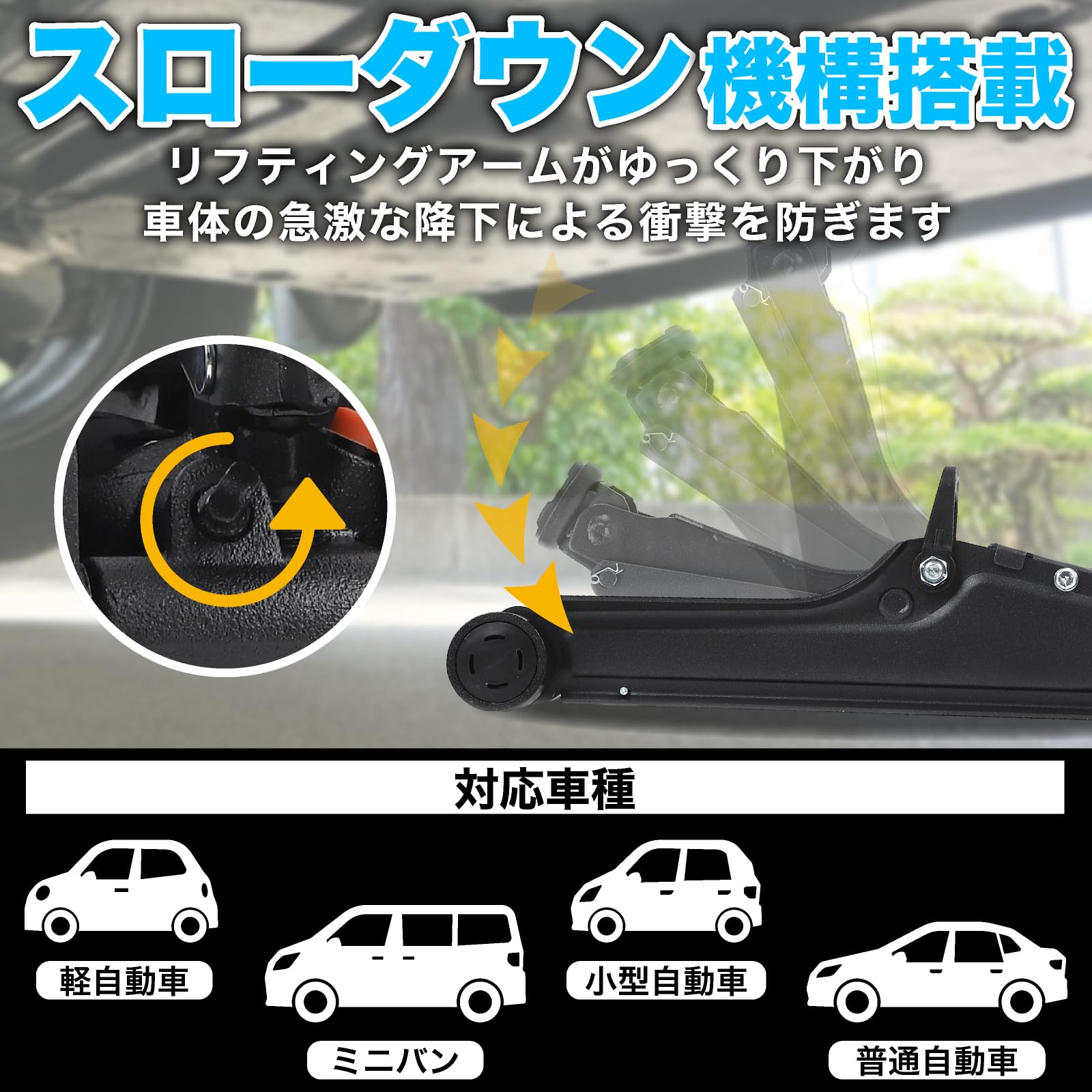 Amazon.co.jp: BAL(大橋産業) 車用 油圧 フロアージャッキ 2t