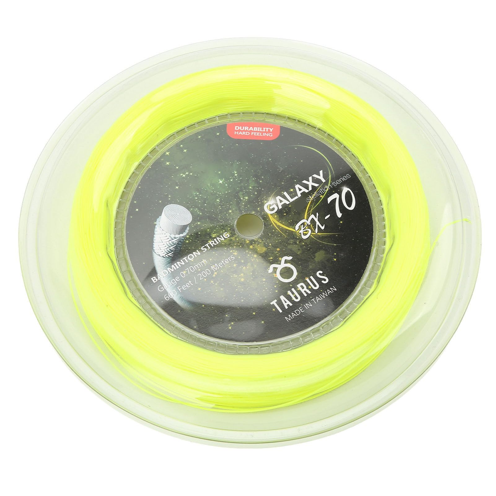 VGEBY Cuerda de Raquetas de Bádminton, Carrete de 200 M de Cuerda de Bádminton de Nailon de Alta Elasticidad de 0,7mm para Adultos y Jóvenes 7 Colores