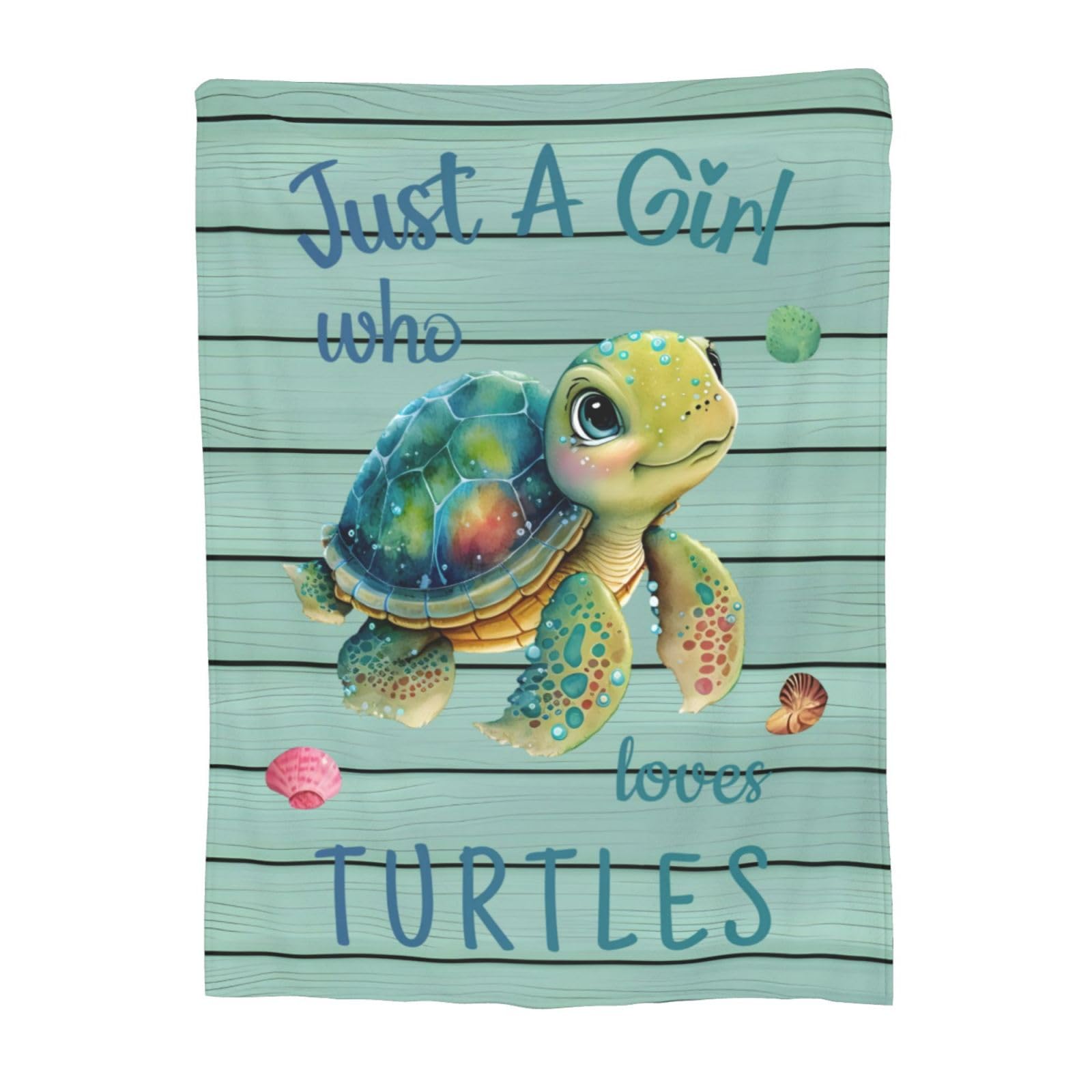 Newhomestyle Sea Turtle Flannel Blanket - Cozy Lightweight All Seasons Warm Blanket - Cute Throw Gifts for GirL & Women, Soft Anti-pilling Blanket for Bed, Couch, Sofa 125X150 cm โ image 1
