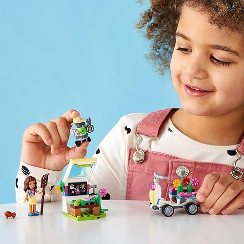 Miniatura 5 de LEGO Friends Olivia's Flower Garden 41425 Juguete de construcción para niños; este jardín de juegos viene con 2 figuras construibles, Friends Olivia