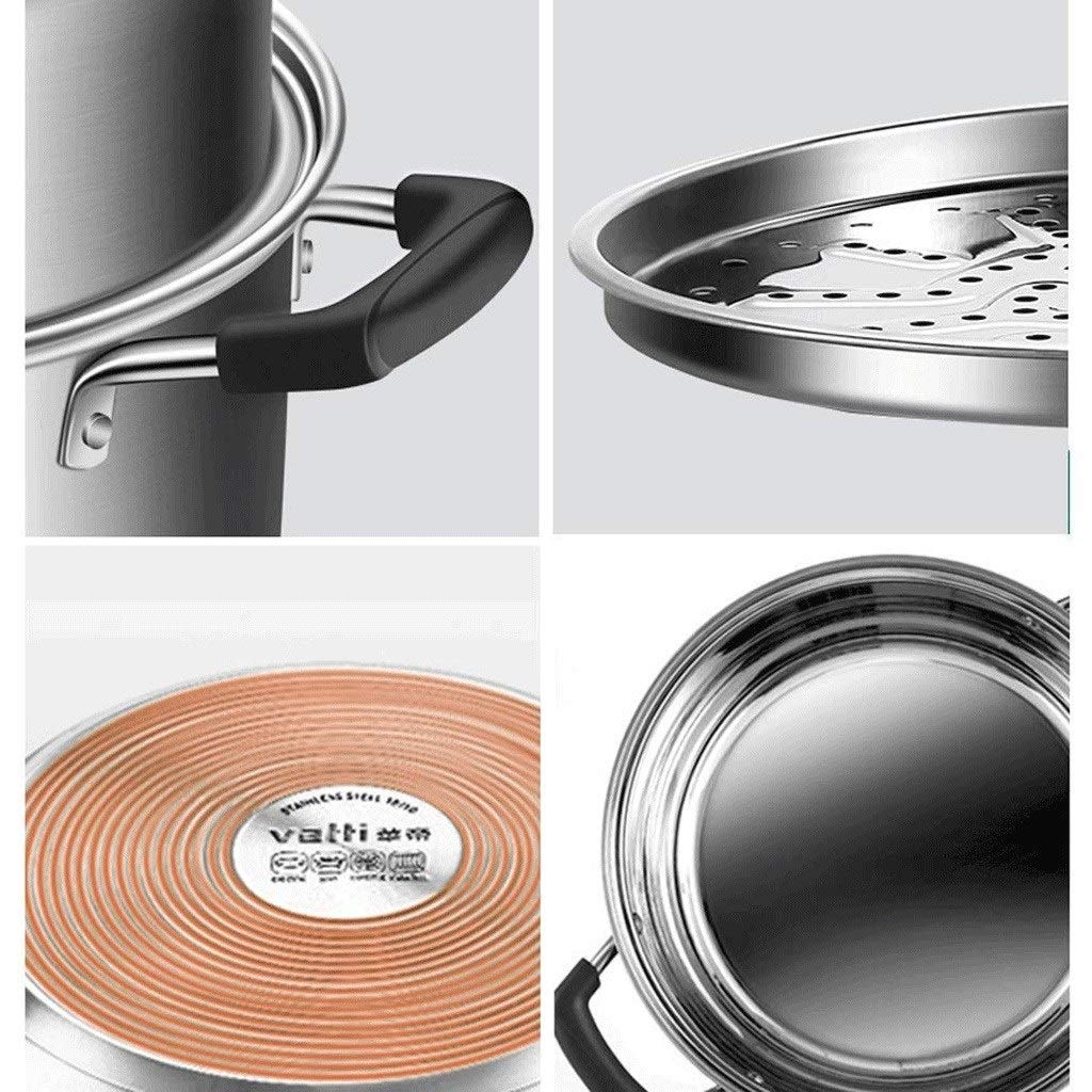 Juego de vaporera y hervidor Doble de Acero Inoxidable, Utensilios de Cocina al Vapor, Olla, Olla, Caldera Multicapa