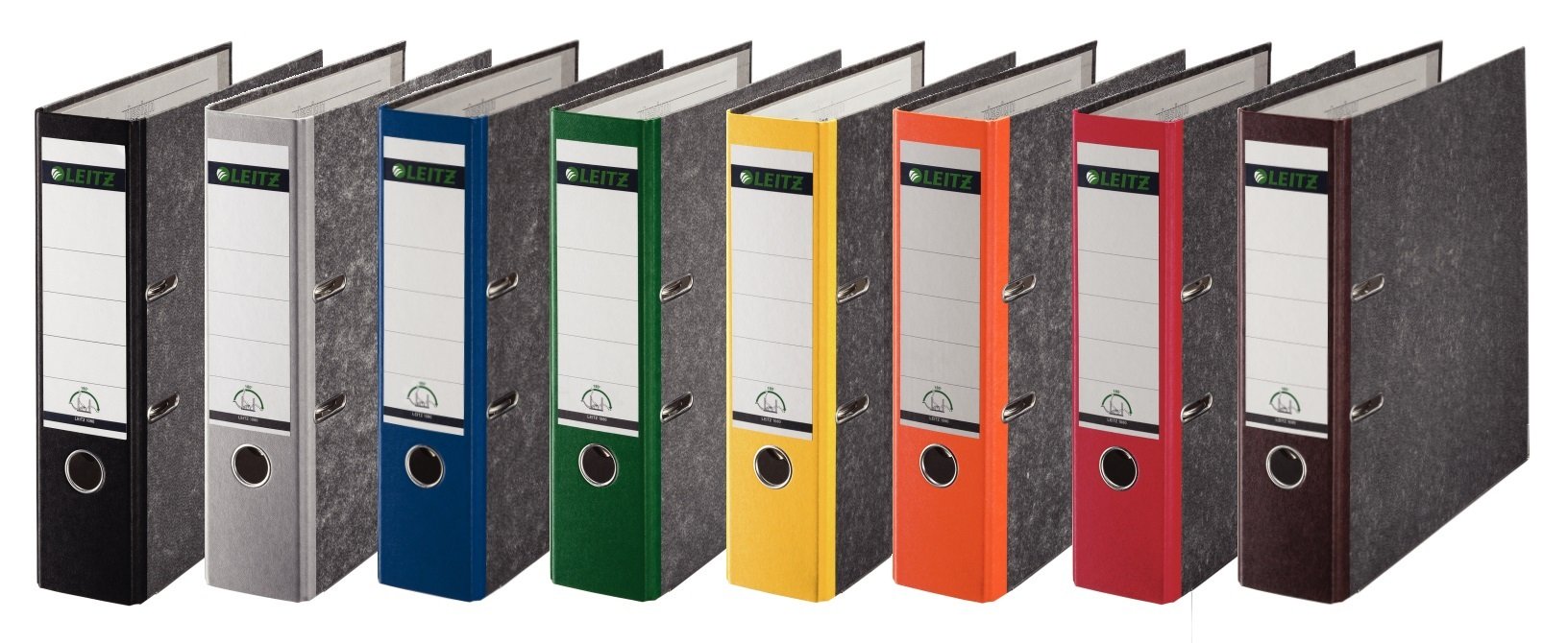 Leitz Qualitäts-Ordner, Wolkenmarmor-Papier, A4 (Sortiert, 8er Pack | Breit)