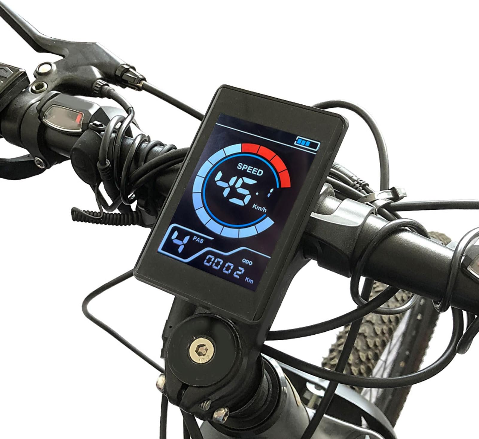 Goshyda Electric Bicycle LCD Display Meter, Water Proof 5 Pin E Bike LCD Screen Control Panel, Speedometer Odometer for Electric Scooters Bikes