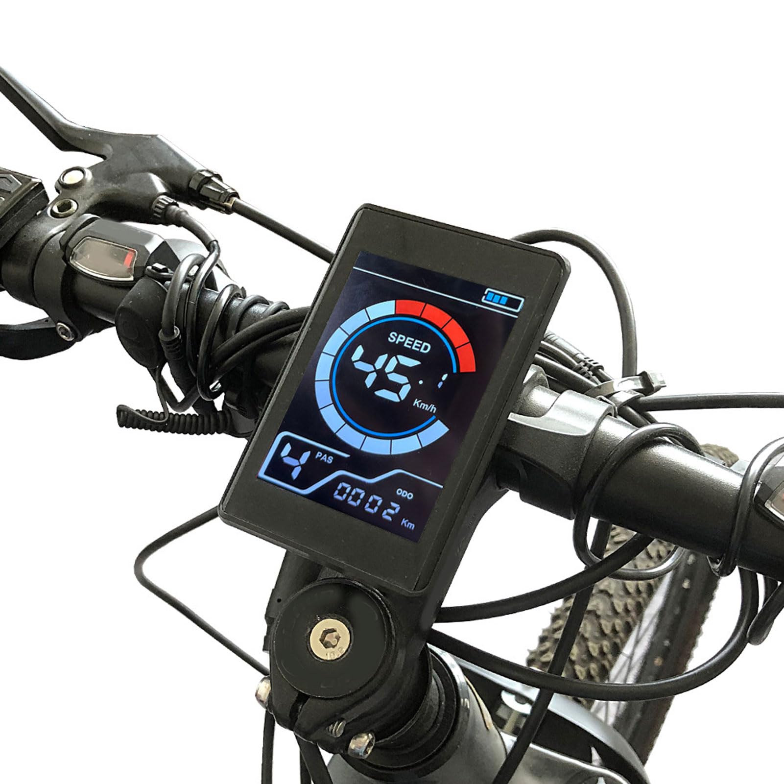 SENECESLI Elektrofahrrad LCD Display, 5 Pin E Fahrradanzeigescheibe Bedienfeld Wasser, Geeignet für Elektrofahrräder Modifikation Geeignet