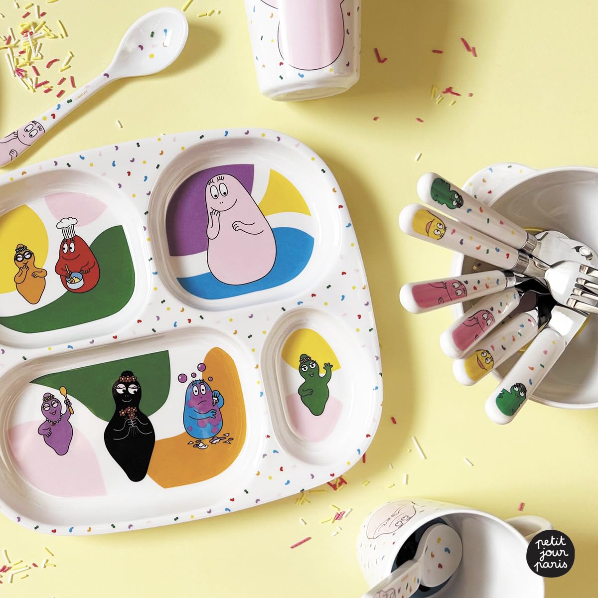 Petit Jour, Couvert D'Apprentissage BARBAPAPA, Inox, 24m+
