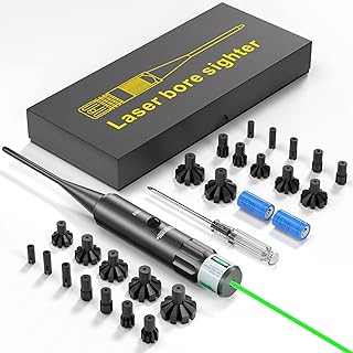 Rifle Pistol Laser Bore Sighter for .17 to 12GA Caliber All Gun, Universal Lasel Barrel Scope Aim Bore Sighting with 2 Sets of The Batteries - Lyska