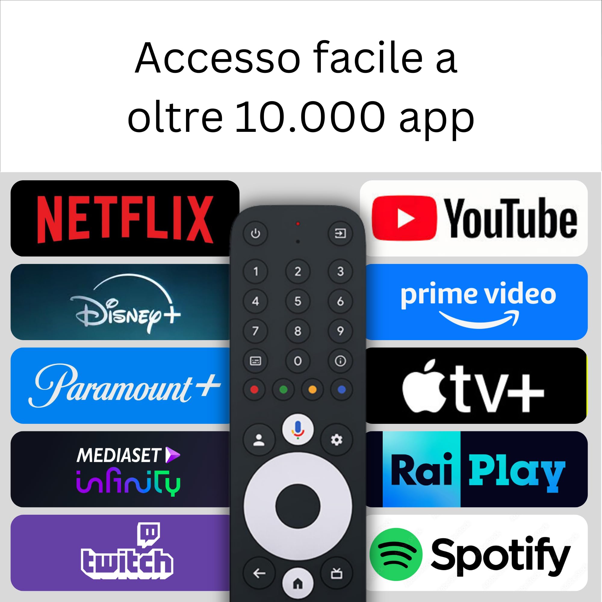 GX1 Box TV 4K - Google TV 14 [4GB RAM, 32GB ROM] Lettore Multimediale Smart TV, Supporta Netflix & Prime in 4K, AI-Upscaling, HDR10+, WiFi 6, LAN