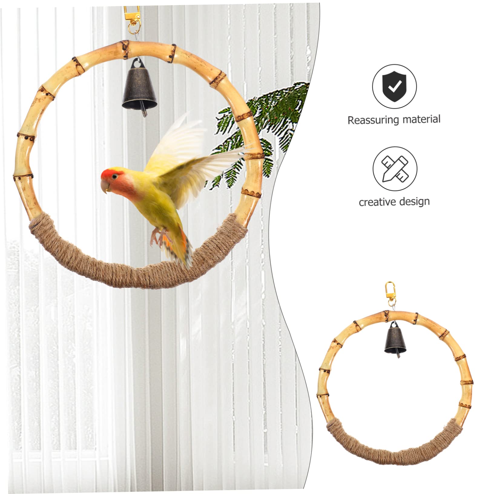 BESPORTBLE 5piezas Columpio para Pájaros para Periquitos y Loros Juguete Colgante para Ejercicio y Entretenimiento Jaulas Soporte Estable y Duradero para Actividad y Coordinación Mascotas