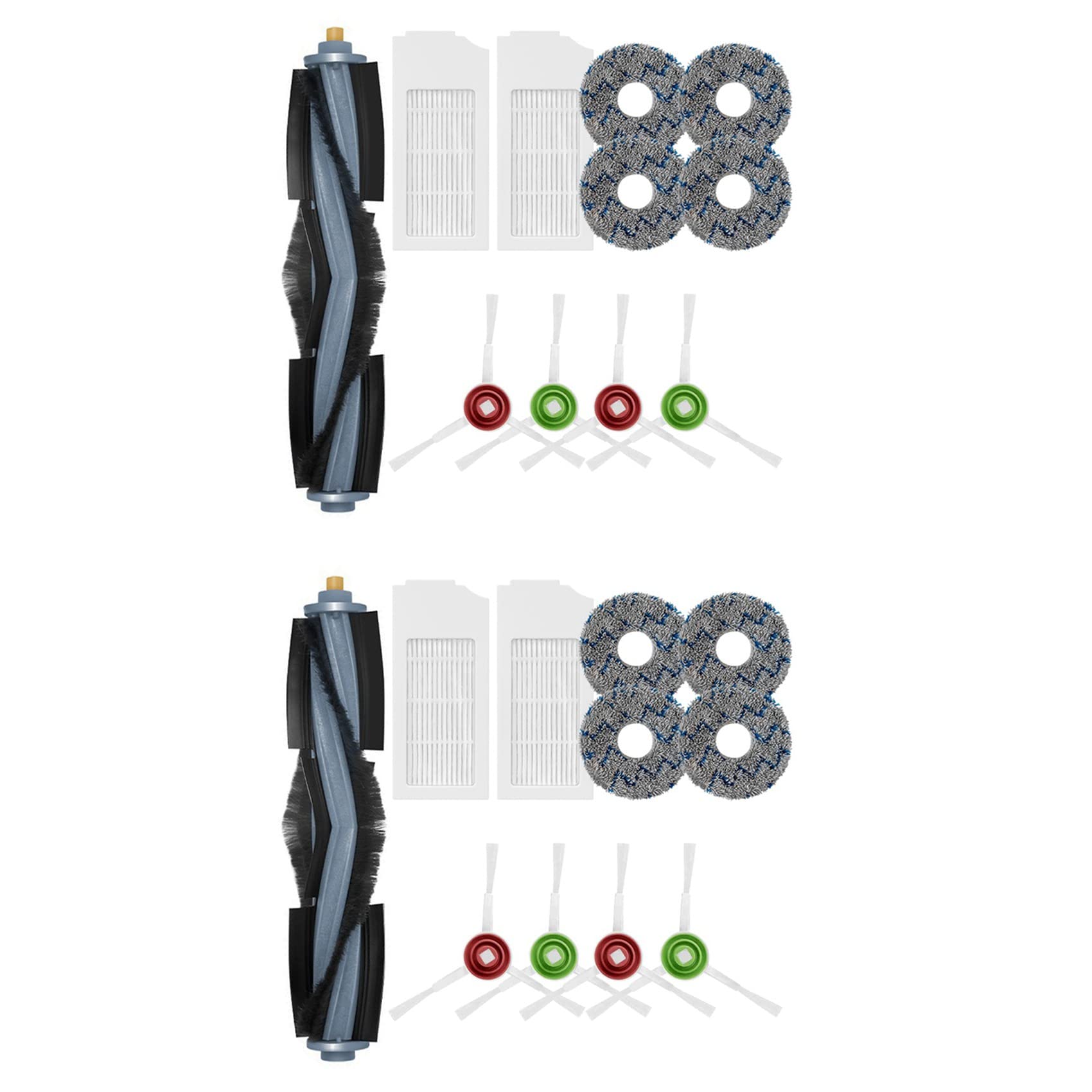 Hndhbfgrt 2 set for T10/T10 TURBO Parts Hepa Filter Main Side Brush Mop Pad Robot Vacuum Cleaner Spare Accessory