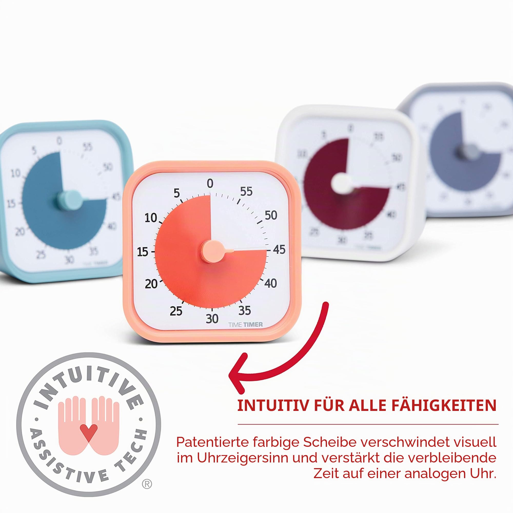 TIME Timer Home MOD — 60 Minuten Visueller Timer — für Heimschule Zubehör, Lernwerkzeug, Timer für Kinderschreibtisch, Büroschreibtisch und Meetings mit lautlosem Betrieb (Lake Day Blue)