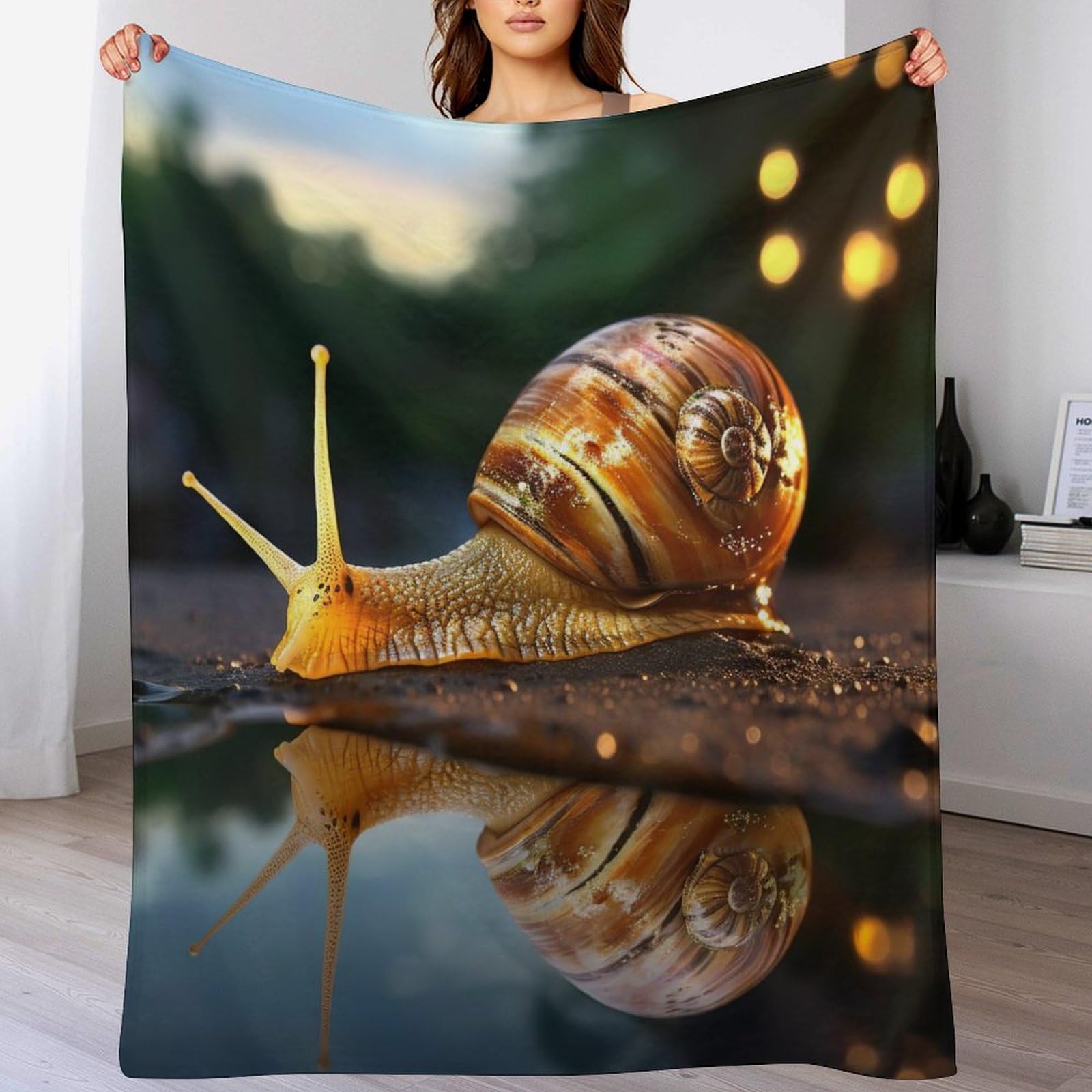 Couverture en flannel escargot chaude douce grand format 180x200