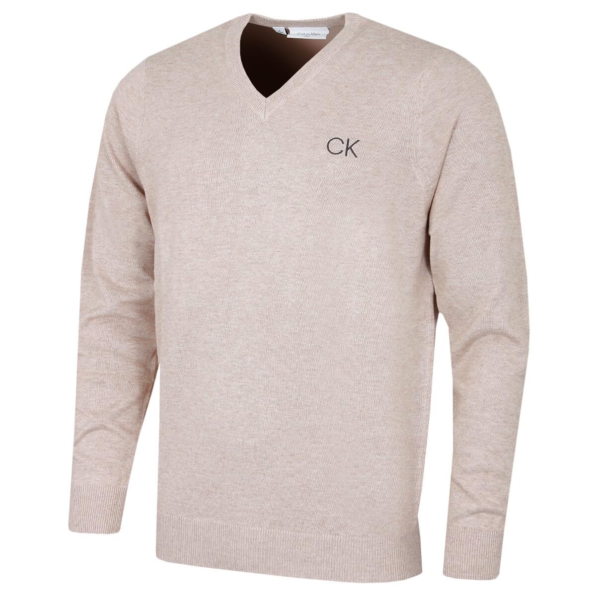 Calvin Klein Men's Latte V-Neck Tour Golf Sweater - Xxxxl