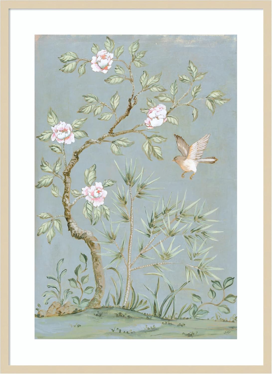 Amanti Art Impresión artística enmarcada de flores de primavera de 41 x 30 pulgadas, color azul II de Julia Purinton, arte de pared de flores,