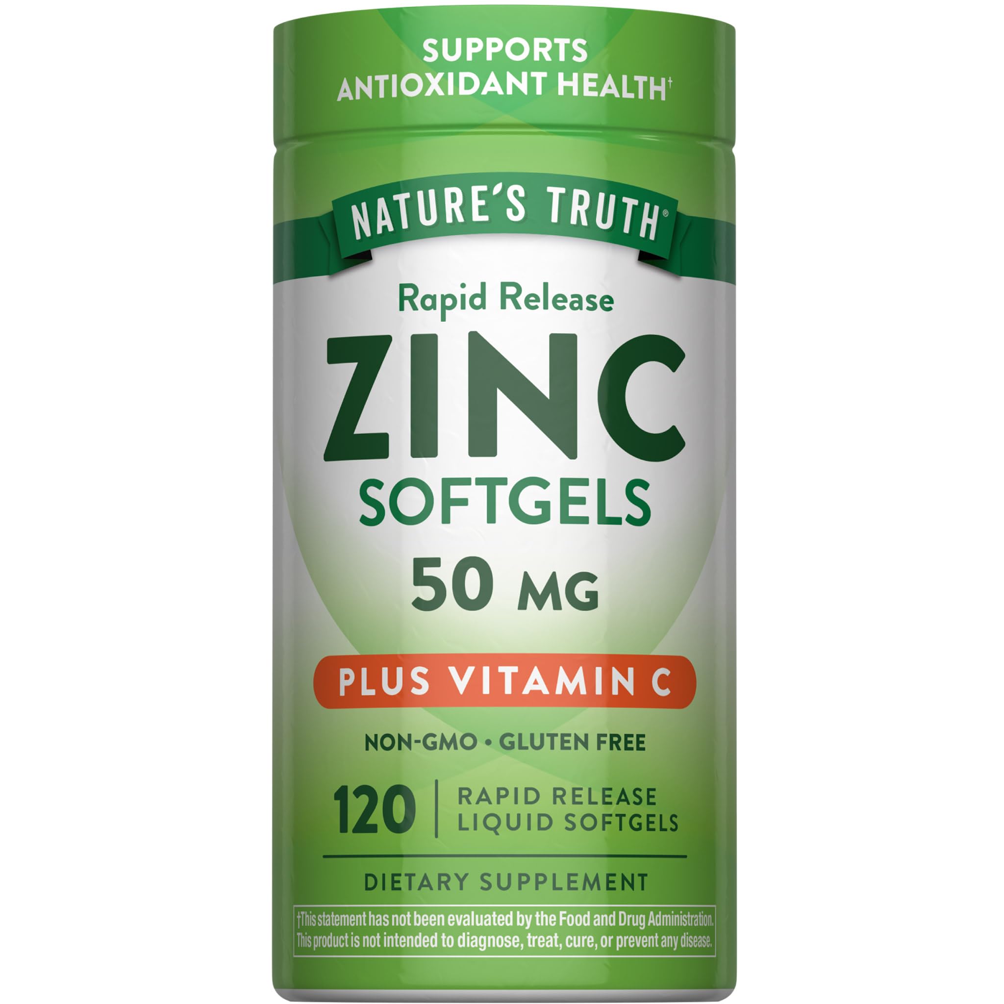 Nature's Truth Zinc with Vitamin C Softgels