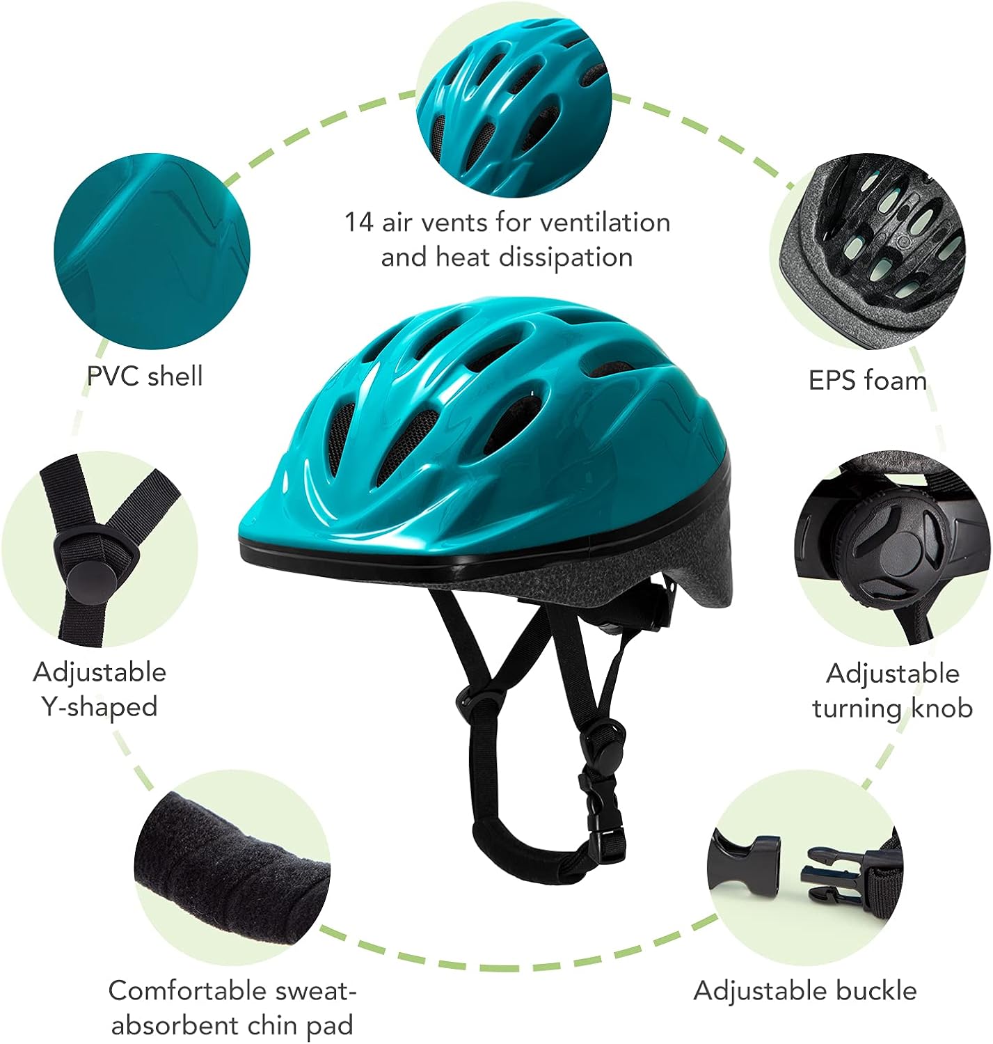 AKASO Kids Bike Helmet, Multi-Sport Toddler Helmet for Cycling Skateboard Scooter, Adjustable Child Helmet for Age 1-8 : Sports & Outdoors