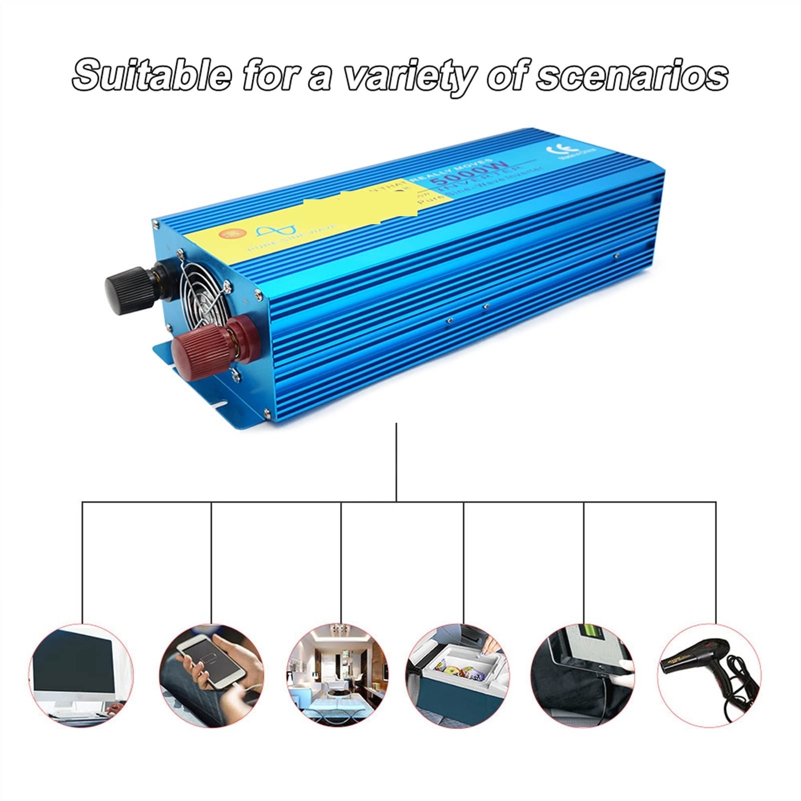 Inverter a onda sinusoidale pura Inverter a onda sinusoidale pura DC 12v / 24v a CA 220 3000W 4000W 5000W Volt Convertitore display a LED Trasformatore Car Inversor Energia solare(3000W 12V 50Hz)