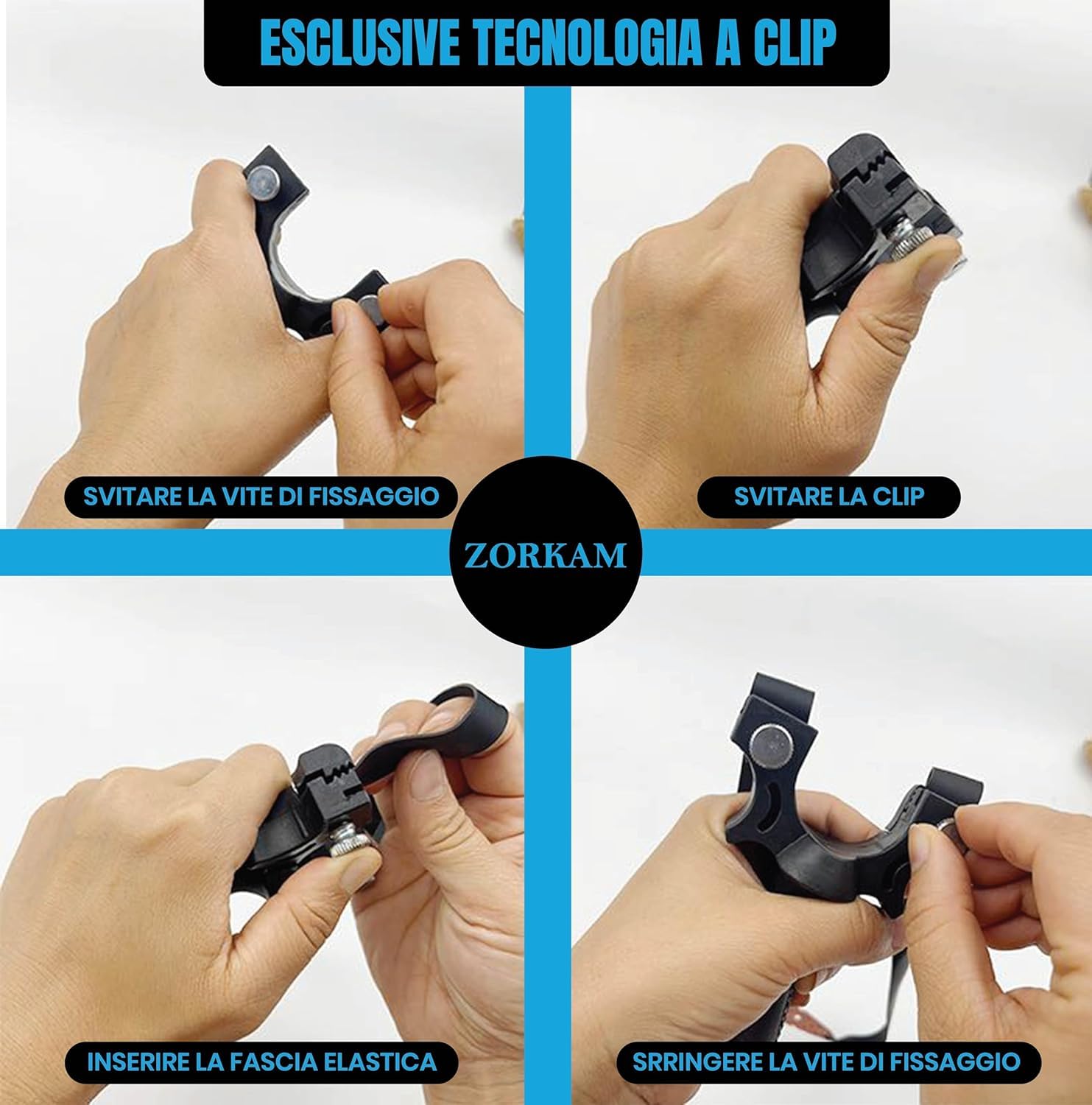 ZORKAM Dispositivo Sportivo - 3 Fasce Elastiche - 400 Palline Argilla e Acciaio – Borsa Portatile- Idea Regalo – Gioco all’Aperto Professionale di precisione - 3