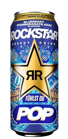 Rockstar Energy Drink Blueberry Flavour 12 x 500 ml - Caffeinated