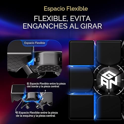 Miniatura 6 de GAN 16 Maglev Max Speed Cube 3x3 magnético, estabilidad de potencia, Handfeel Max Speedcube profesional, rompecabezas rompecabezas para niños y
