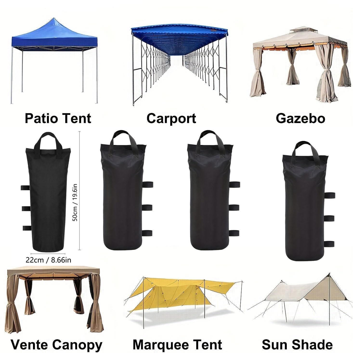 Wassergewichte Für Vordach - Wasserbeutel Für Zeltstabilität