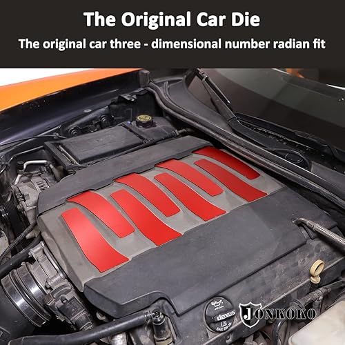 Miniatura 3 de Aluminum Alloy Engine Bay Side Panel Cover for Chevrolet Corvette C7 2014-2019 Hood Engine Trim Sticker Interior Accessories (Hood Engine Trim