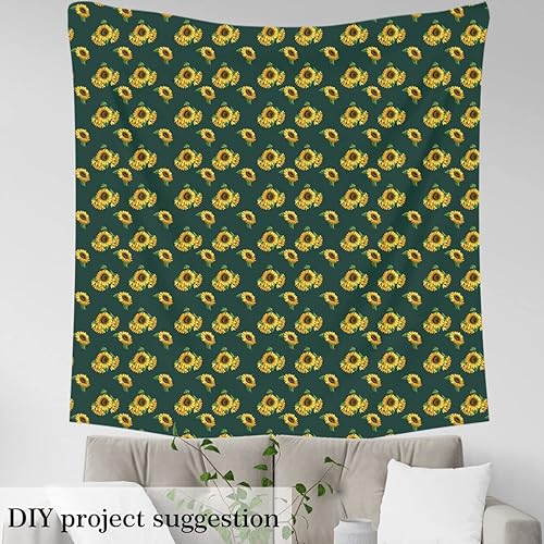 Miniatura 3 de The Yard, tela de tapicería floral 3D, tela de flores amarillas por The Yard, tela con patrón de girasol para interiores y exteriores, estampado