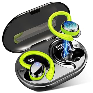 Wireless Earbuds Sport Bluetooth Headphones 5.4, 2025 Bluetooth Earbuds 4 HD Mic, Over-Ear Buds with Earhooks ENC Noise Canceling Earphones, 48Hrs Stereo, IP7 Waterproof Headset for Workout/Running - Amazon product rated Grade A