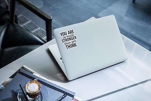 Miniatura 3 de 3 calcomanías inspiradoras de vinilo con texto en inglés "You are So Much Stronger Than You Think" ("You are So Much Stronger Than You Think") -