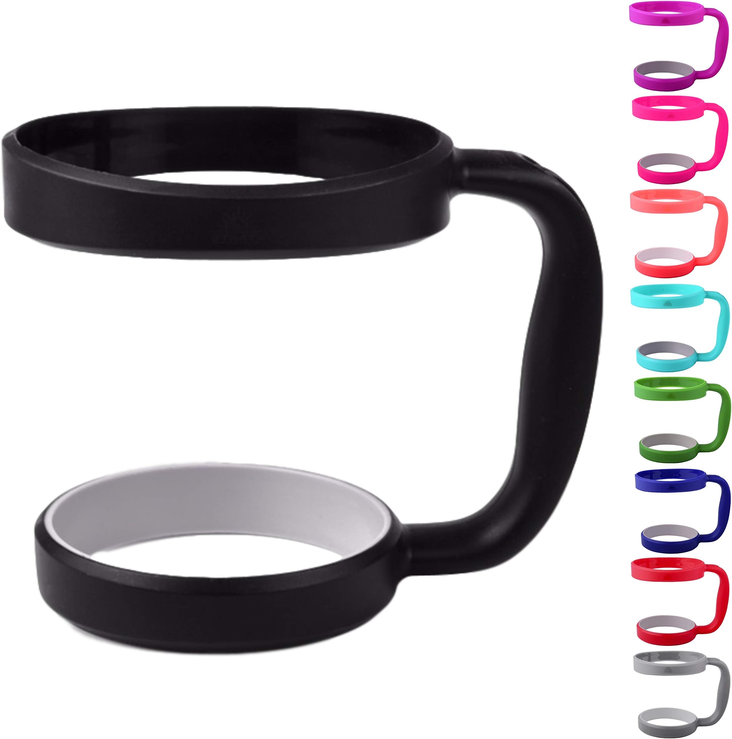 STRATA CUPS 30 oz Tumbler Handle - Available For 30 oz YETI Tumbler, OZARK TRAIL, Rambler Tumbler- BPA free (Black)