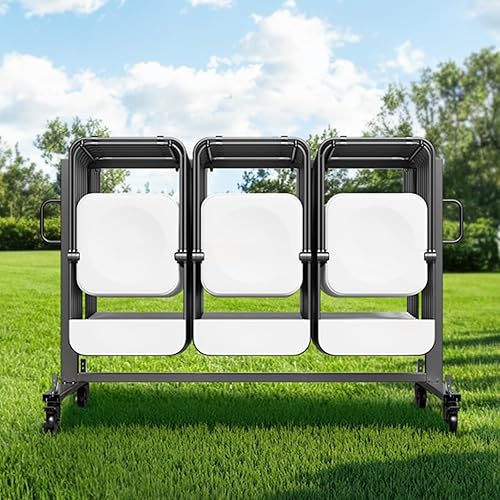 Miniatura 8 de VEVOR Estante plegable para silla, capacidad de 400 libras, carrito de silla resistente para 42 sillas o 12 mesas, carrito de almacenamiento