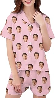 Custom Pajamas With Photo Face, Personalized Pajamas For Women Set Gifts