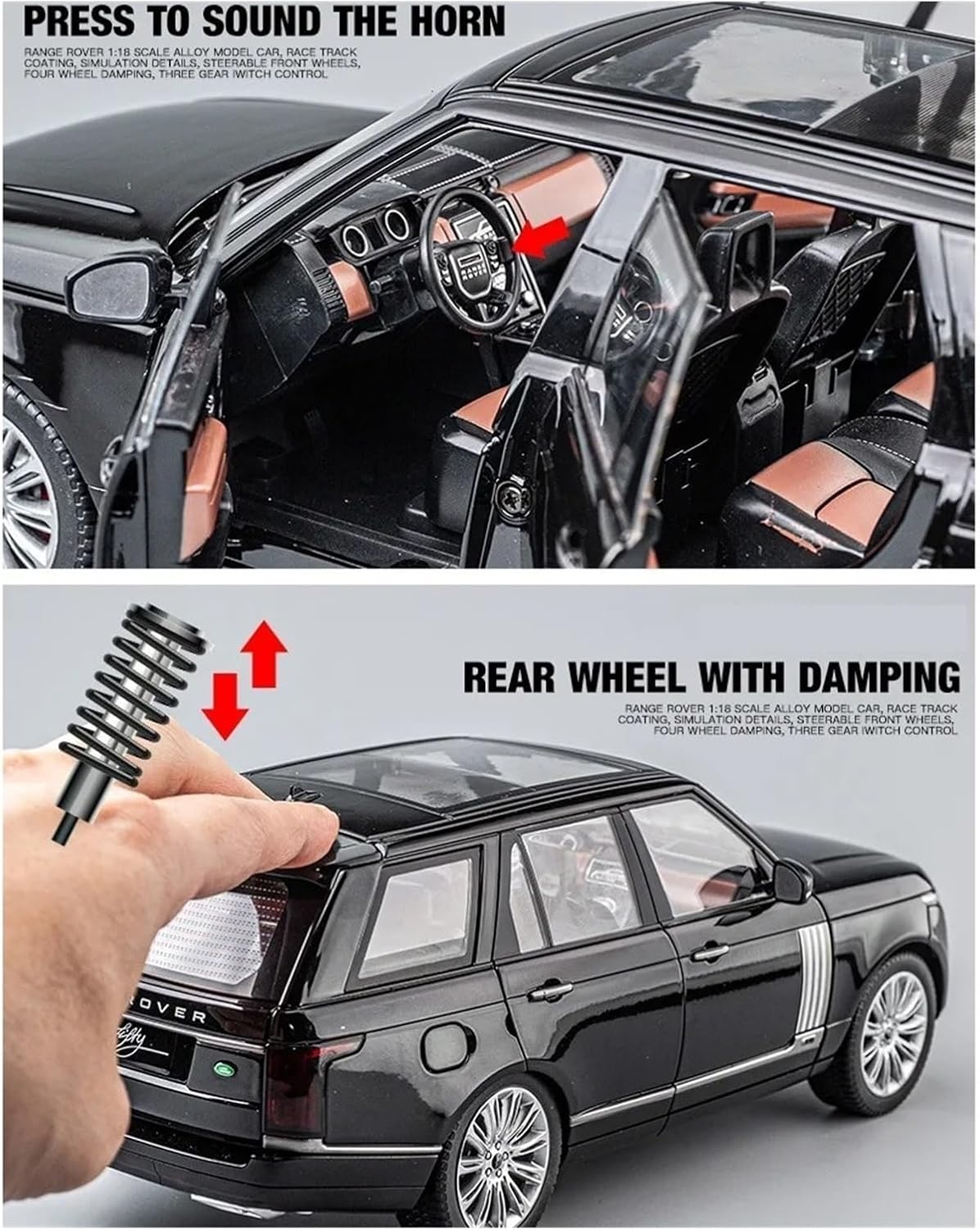 1:18 for L-R SUV Off-Road Vehicle Alloy Model Car Diecast Static Collection Gifts(White B,with Box)