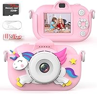 Xoieod Kids Camera for Girls Boys 3-12: 32MP HD Dual Lens, 1080P Video Recorder, 32GB TF Card, Toddler Toy Gift