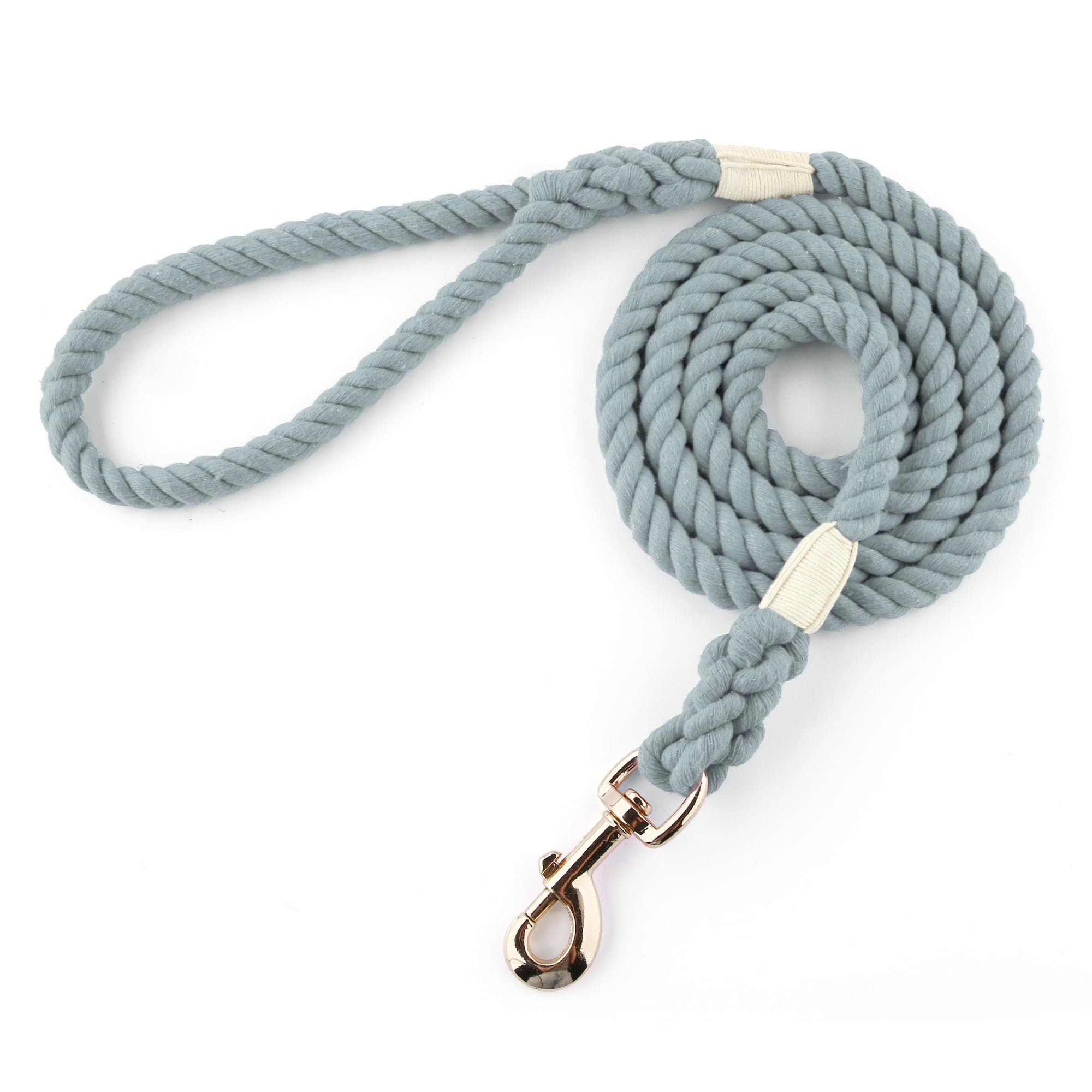 Laisse chien corde coton 150cm idéale pour les balades en ville
