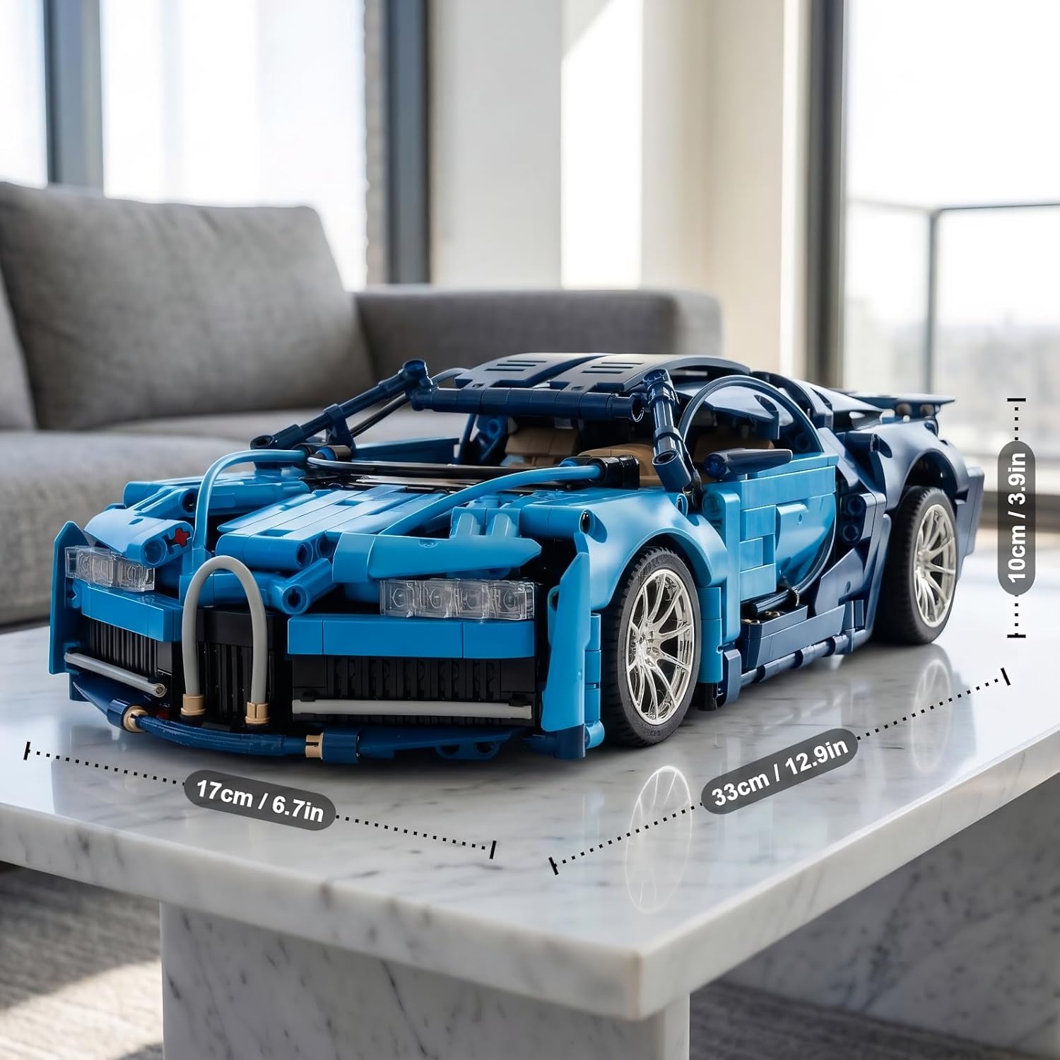 Remote Control Car Building Kit, 778 Pieces STEM Toys with 2.4GHz Remote & App Control, 1:14 Scale Supercar Model for Boys & Girls, Educational Gifts for 10+ Year Olds & Adults