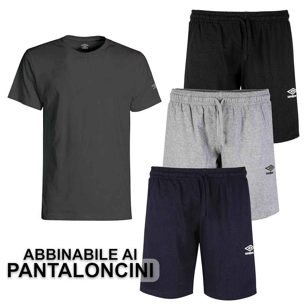 ★UMBRO★ Essential Pocket Short Sleeve T-Shirt Navy UQ123CR Umbro - Short Sleeve Cotton Sports T-Shirt for Sports Gym
