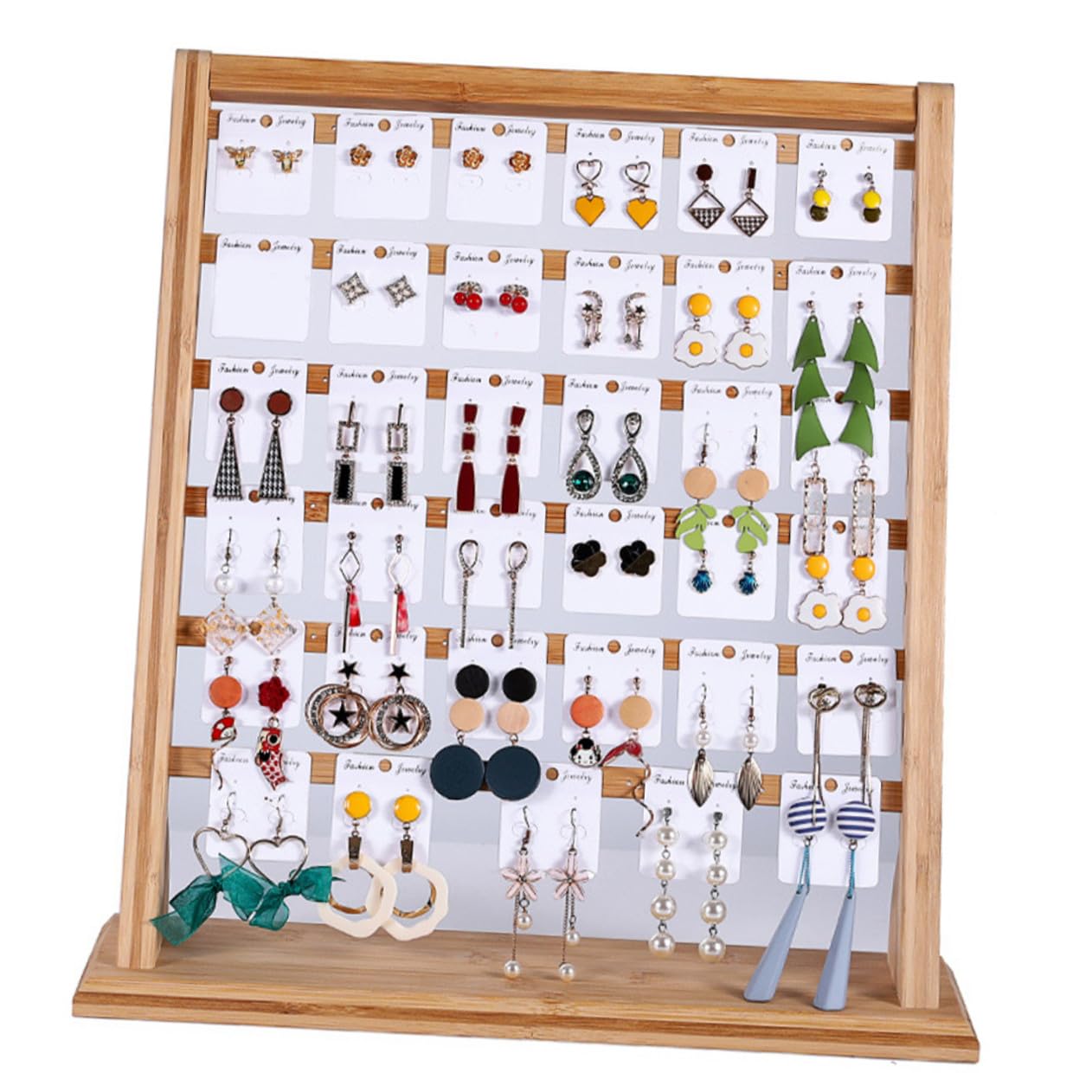 Healeved Présentoir Boucles Oreilles Stable et Organisateur de Bijoux Créatif à Support de Rangement Pratique pour Cartes et Boucles Oreilles Décoration Maison Polyvalente