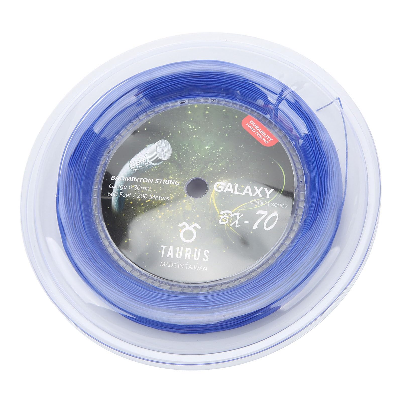 Cuerda de Bádminton POWERTI BX70 0 7mm Alta Elasticidad Nylon Multifilamento 200m Accesorio Profesional para Raquetas Entrenamiento y Competición Color Azul