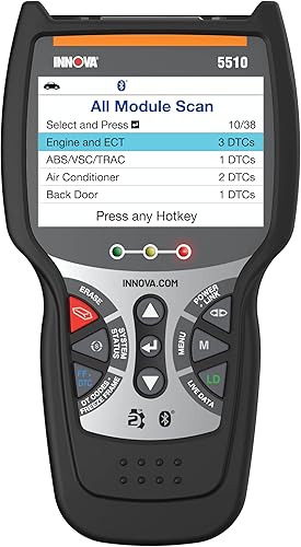 INNOVA CarScan Tech 5510 - Lector de código profesional OBD2 - Herramienta de escaneo de red - Comprobación de humo y datos en vivo - App