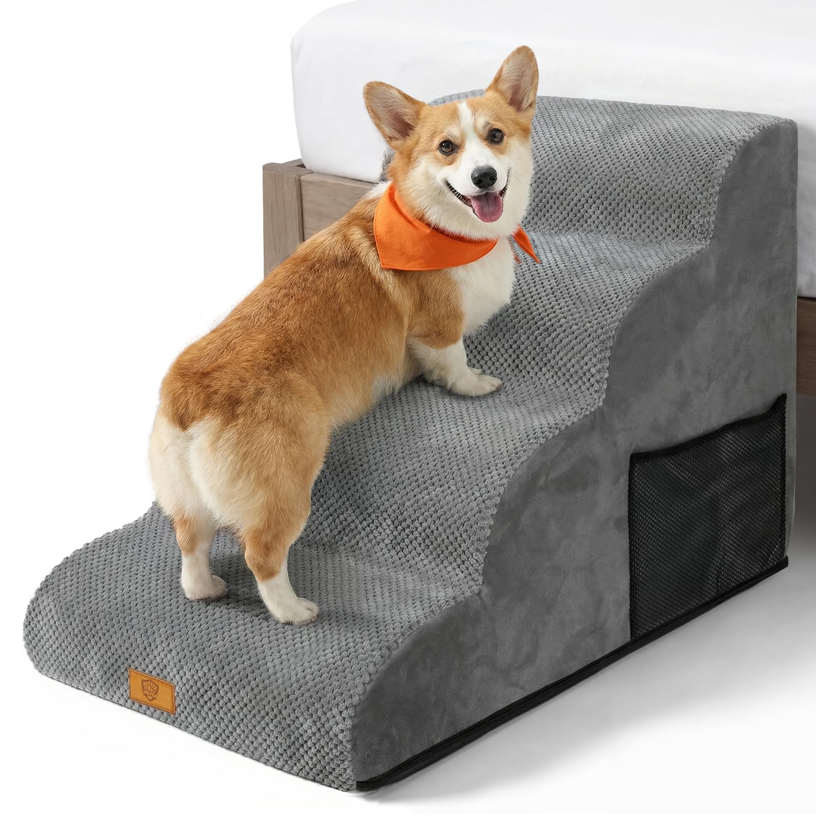 Escalier pour chien en mousse 30D Masthome : confort orthopédique de haute qualité