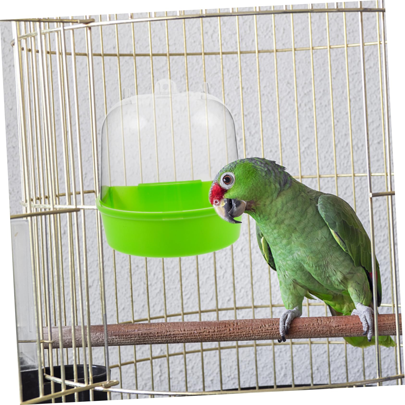 BESPORTBLE 4pezzi Vasca da Bagno per Uccelli Box da Bagno per Pappagalli Vaschetta Appendibile per Pulizia e Divertimento Resistente e Riutilizzabile Accessori per Piccoli Animali Domestici