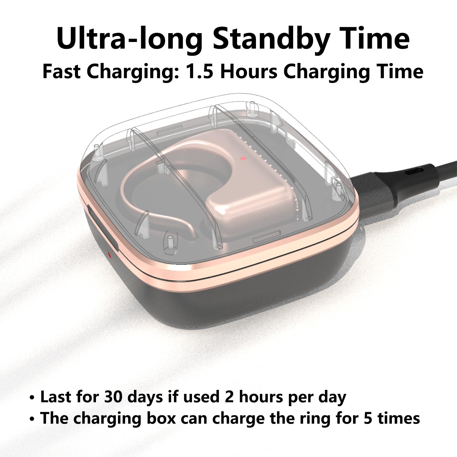 Mando a distancia Bluetooth TIK TOK inalámbrico para cámara TYUOBOX con botón de disparador remoto con funda de carga para iPhone, Android, iPad, teléfono celular (rosa rosa)