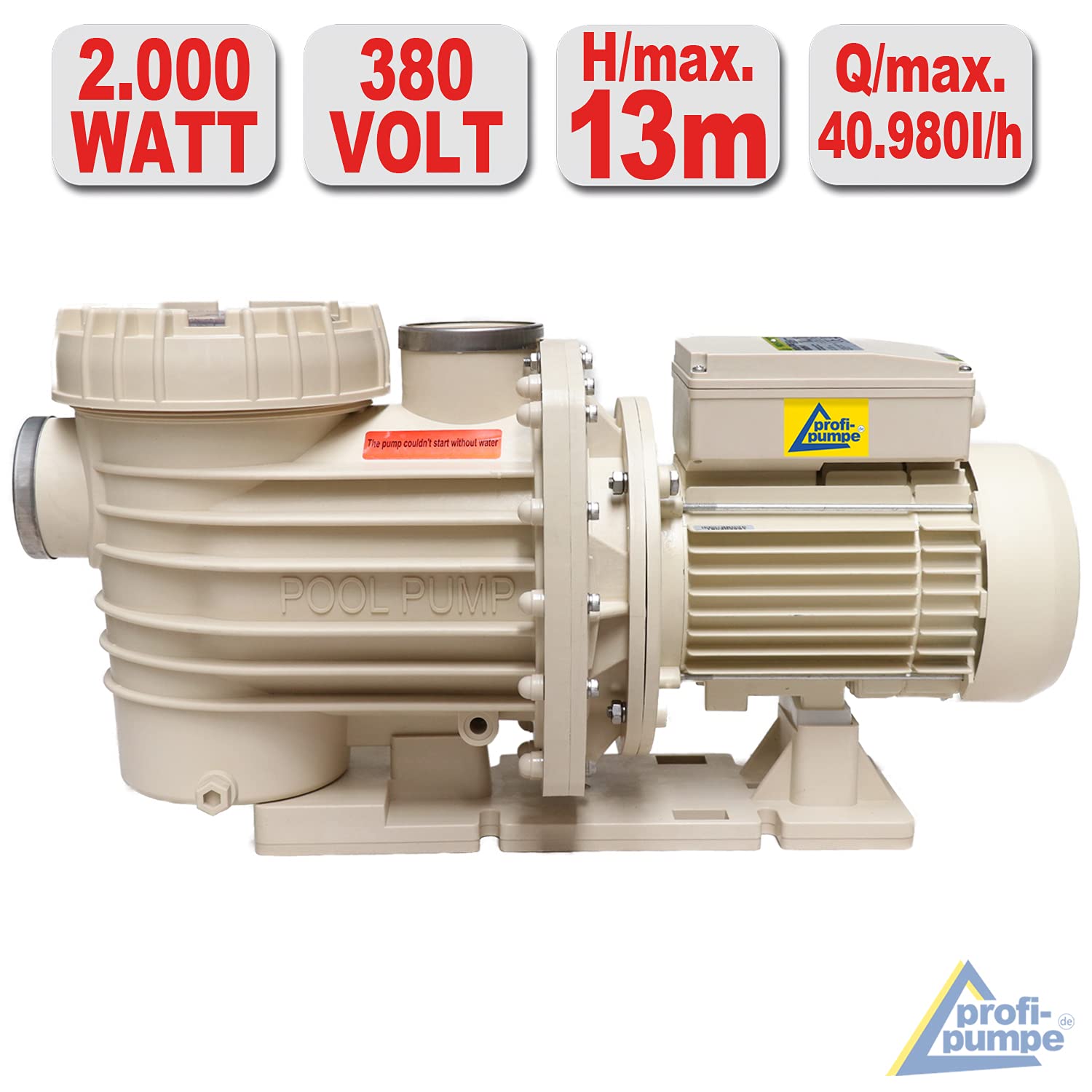 Bomba de piscina, bomba de piscina, bomba de filtración, piscina, ahorro de energía, fiable y eficiente, fácil limpieza del filtro (2000 W-380 V)