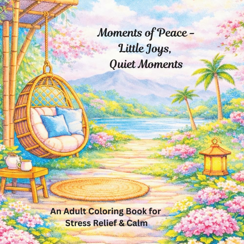 Moments of Peace, Little Joys: An Adult Coloring Book for Stress Relief & Calm