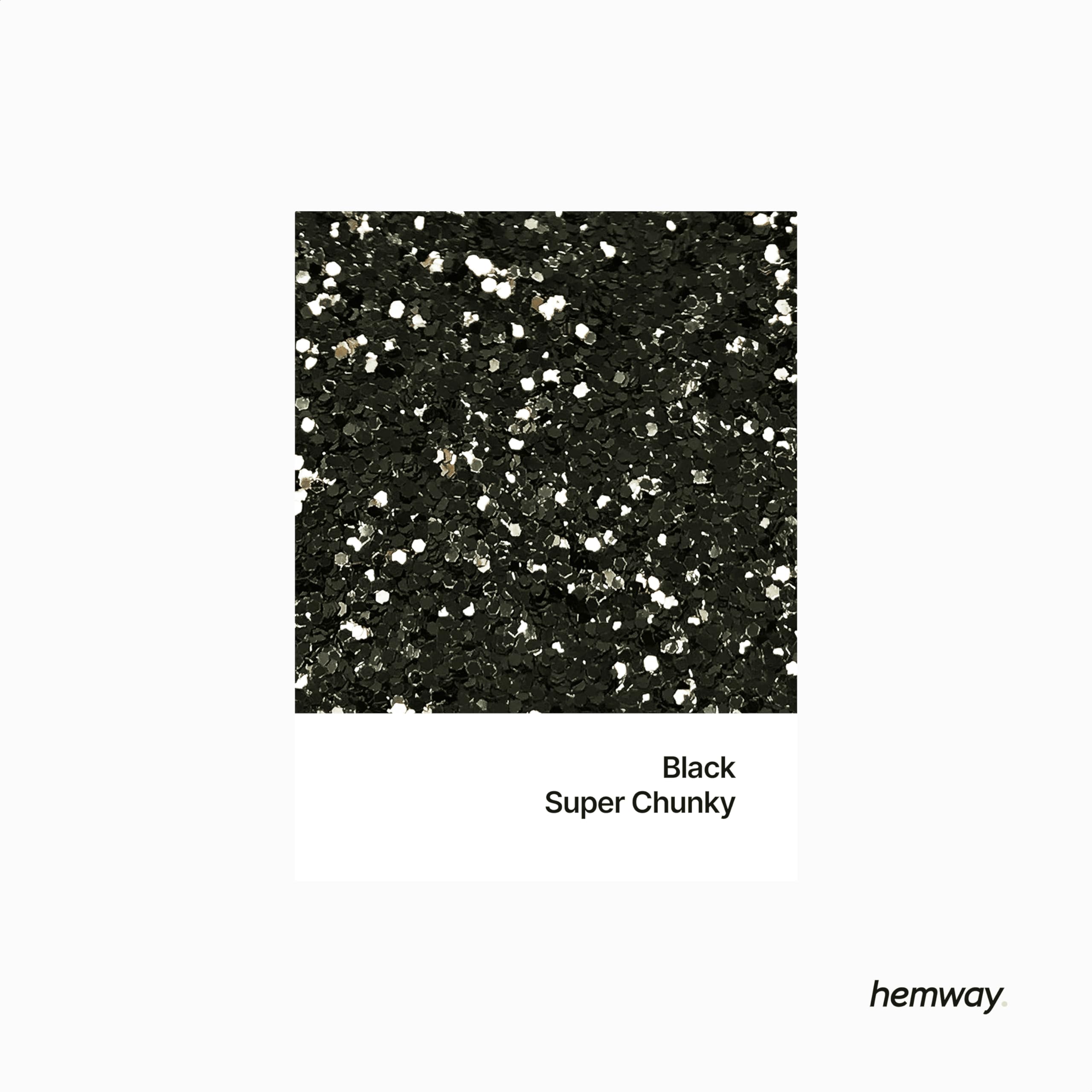 Hemway Glitter Shaker Black 110g x2 Pack Super Chunky, Craft Glitter Shakers for Resin & Epoxy Crafts, Christmas Art Supplies - Image 2