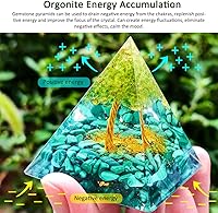 Vista 2 de Pirámide de cristal de orgón, torre de energía curativa de chakras, pirámide de cristales curativos para energía positiva, joyería de piedra